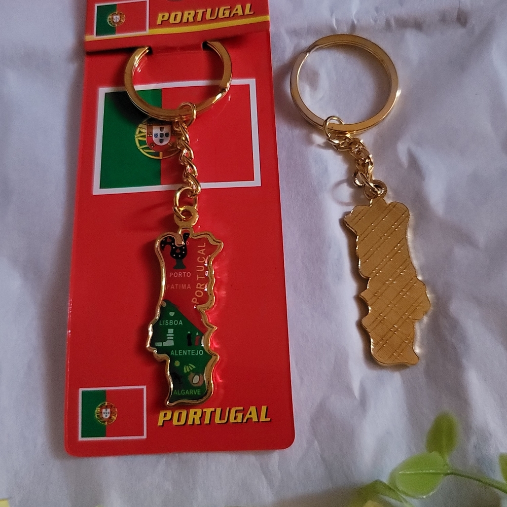 Portugal Keychain Flag Metal Type